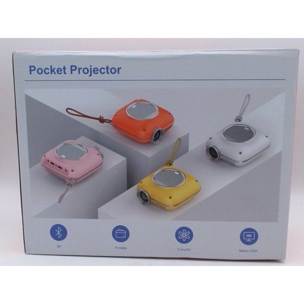 Pocket Projector - Bluetooth Capability, Yellow, BRAND NEW IN BOX